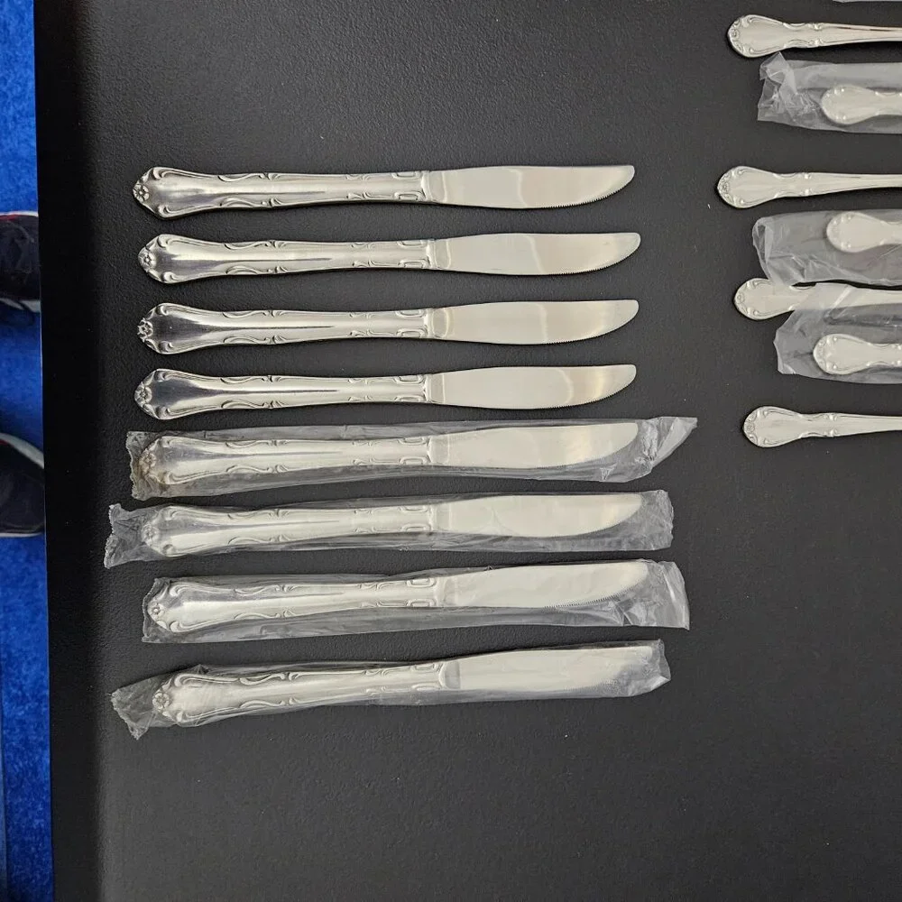 Stainless Steel Korea Flatware - 48 pcs. NWOT (Vintage 1970's)